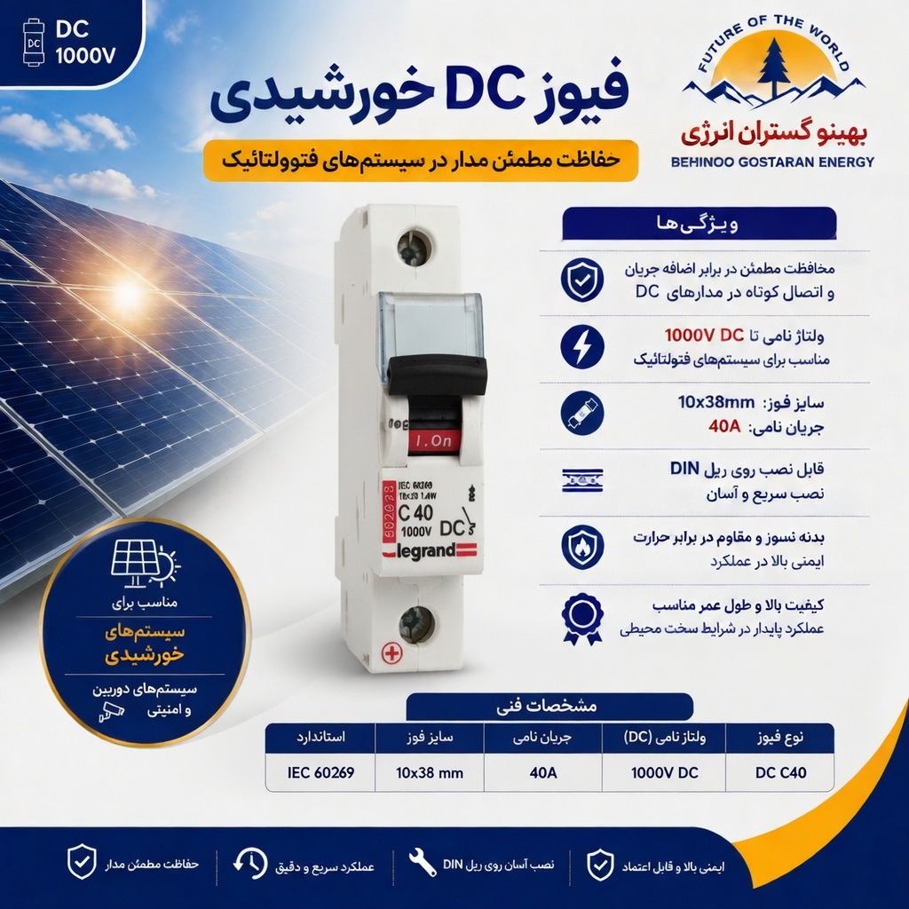 فیوز دی سی 40 آمپر تک پل